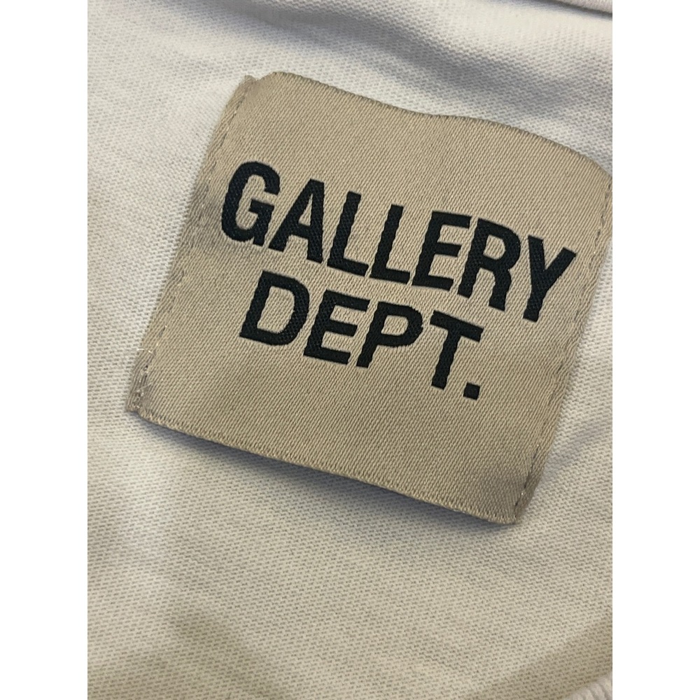 Gallery Dept Dept de la Galerie White Logo T-Shirt Mens Made in USA Cotton Tee
